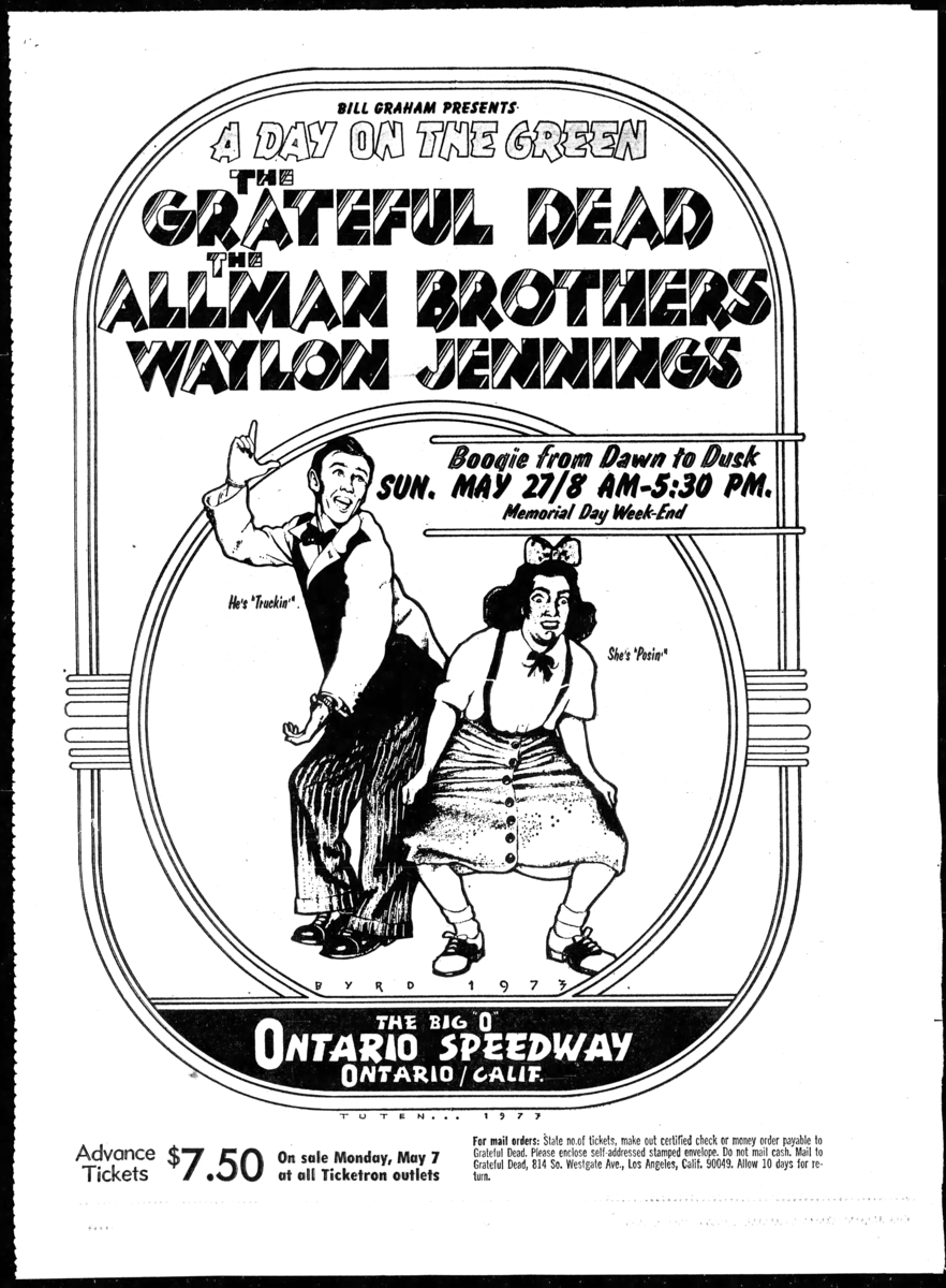 May 27 1973 grateful dead allman brothers band waylon jennings at