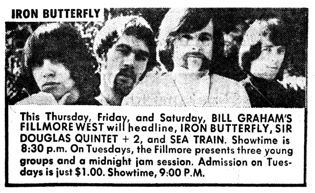 Iron Butterfly Concert & Tour History Concert Archives