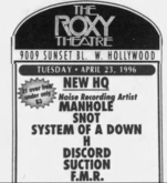 System of a Down / Snot / h / Manhole / Discord / Suction / F.M.R. on Apr 23, 1996 [319-small]