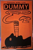 Show poster, tags: Gig Poster - DUMMY / Emotional World / TVO on Apr 12, 2022 [858-small]
