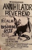 Annihilator / Reverend / Disorder / Realm on Oct 23, 1990 [850-small]