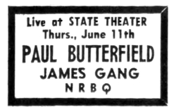 Paul Butterfield Blues Band / James Gang / N.R.B.Q. on Jun 11, 1970 [191-small]