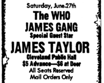 The Who / James Gang / James Taylor on Jun 27, 1970 [196-small]