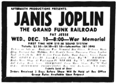 janis joplin / Grand Funk Railroad / Fat Jesse on Dec 10, 1969 [595-small]