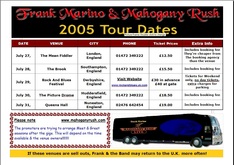 My Hand made poster for 2005 U.K. Tour, Frank Marino & Mahogany Rush on Jul 30, 2005 [717-small]