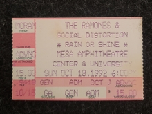 Ramones / Social Distortion on Oct 18, 1992 [636-small]