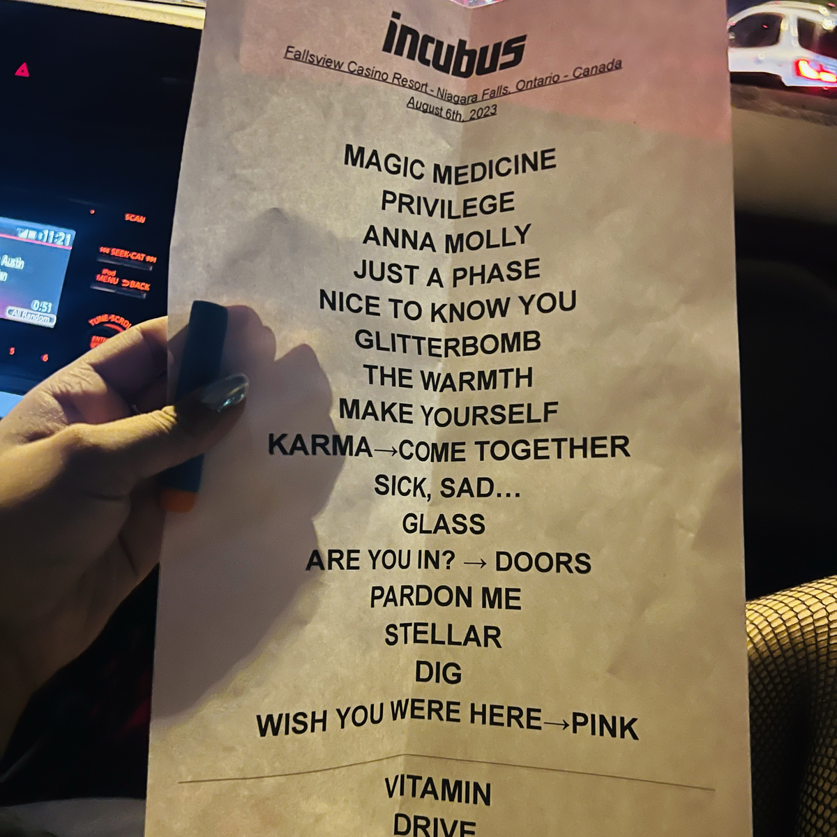 Incubus Tour 2024 Setlist Lola Sibbie