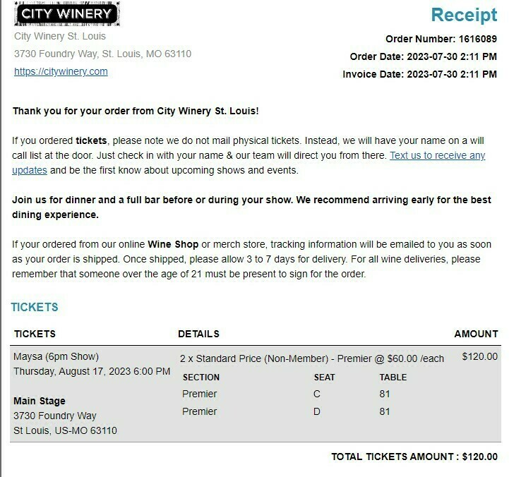 Maysa Concert & Tour History (Updated for 2023 - 2024) | Concert Archives Maysa Concert & Tour History (Updated for 2023 - 2024) | Concert Archives