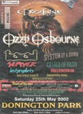 Ticket front, Ozzfest 2002 UK on May 25, 2002 [563-small]