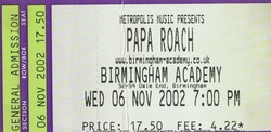 Papa Roach / Murderdolls / Hell Is for Heroes on Nov 6, 2002 [576-small]