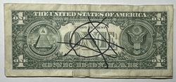 Beardo signed $1 bill, tags: Article - The Voidz / Beau on Jun 11, 2018 [805-small]