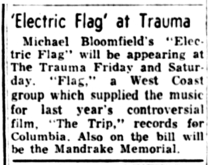 Electric Flag / Woody's Truck Stop / Mandrake Memorial on Mar 1, 1968 [804-small]