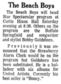 The Beach Boys / Buffalo Springfield / bobby goldsboro on Apr 13, 1968 [896-small]