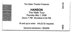 Stephen Kellogg And The Sixers / Hanson / Kate Voegele on May 1, 2008 [566-small]
