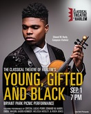 “Young, Gifted And Black”, The Classical Theatre of Harlem, Edward W. Hardy poster (2023), tags: Edward W. Hardy, "Picnic Performances", New York, New York, United States, Gig Poster, Advertisement, Bryant Park - Young, Gifted And Black on Sep 1, 2023 [786-small]