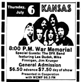 Kansas / The DFK Band on Jul 6, 1978 [006-small]