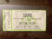 Subhumans / Witch Hunt / Peligro Social on Sep 4, 2007 [374-small]