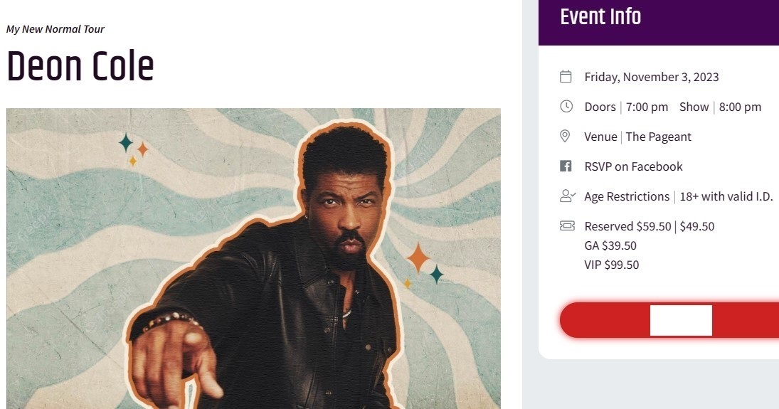 Deon Cole Concert & Tour History (Updated for 2024) Concert Archives