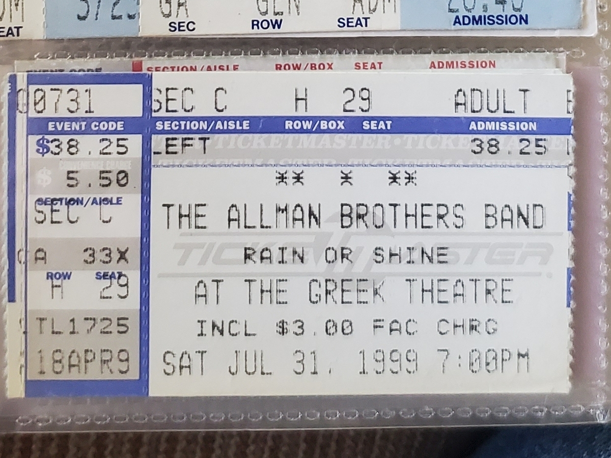 allman brothers tour 1999