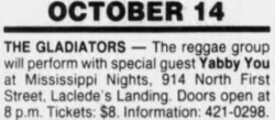Gladiators / Yabby You on Oct 14, 1985 [937-small]