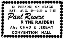 Paul Revere & The Raiders / chad and jeremy on Aug 20, 1966 [738-small]