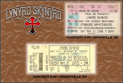 Lynyrd Skynyrd - Freebird, tags: Lynyrd Skynyrd, Nashville, Tennessee, United States, Ticket, Starwood Amphitheater - Lynyrd Skynyrd / Doobie Brothers on May 11, 1996 [011-small]