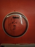 Lamb of God drum head used in the show. Signed by Art Cruz. Thrown into the crowd. I caught it, Megadeth / Lamb of God / Trivium / Hatebreed on Sep 28, 2021 [398-small]