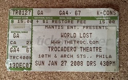 Ticket stub, tags: Ticket - World Lost on Jan 27, 2008 [589-small]