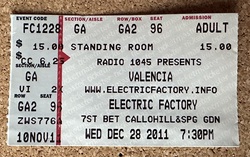 Ticket stub, tags: Ticket - Valencia / Hit the Lights / Every Avenue on Dec 28, 2011 [594-small]