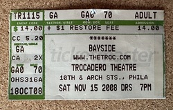 Ticket stub, tags: Ticket - Bayside / The Matches / Valencia / The Status on Nov 15, 2008 [595-small]