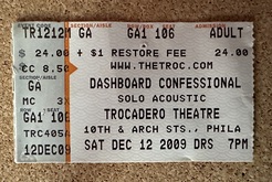 Ticket stub, tags: Ticket - Dashboard Confessional / New Found Glory on Dec 12, 2009 [596-small]