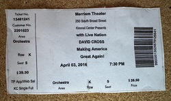 Ticket stub, tags: Ticket - David Cross on Apr 3, 2016 [615-small]