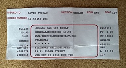 Ticket stub, tags: Ticket - Valencia / Restorations / Can't Swim on Dec 28, 2016 [622-small]
