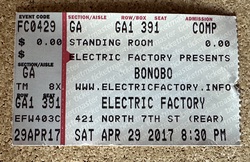 Ticket stub, tags: Ticket - Bonobo / Romare on Apr 29, 2017 [624-small]