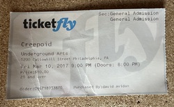 Ticket stub, tags: Ticket - Creepoid / Ecstatic Vision / Purling Hiss / Spirit of the Beehive on Mar 10, 2017 [625-small]