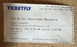 Ticket stub, tags: Ticket - The Brian Jonestown Massacre / Overlake on Sep 6, 2017 [627-small]