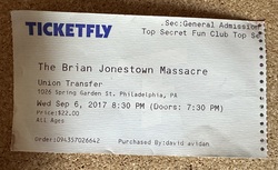 Ticket stub, tags: Ticket - Overlake / The Brian Jonestown Massacre on Sep 6, 2017 [627-small]