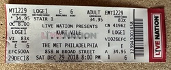 Ticket stub, tags: Ticket - Kurt Vile & The Violators / The Feelies / Snail Mail on Dec 29, 2018 [637-small]