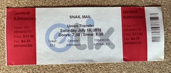 Ticket stub, tags: Ticket - Snail Mail / Bonny Doon on Jul 14, 2018 [638-small]