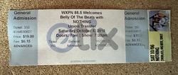 Ticket stub, tags: Ticket - Nothing / Swirlies / Smut / Big Bite on Oct 6, 2018 [648-small]