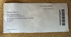 Ticket stub, tags: Ticket - Alex G / Half Waif on Nov 17, 2018 [652-small]
