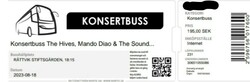 Konsertbuss ticket from the Stiftsgarden, our hotel in Rattvik., tags: Rättvik, Dalarna, Sweden - The Hives / Mando Diao / The Sounds on Aug 18, 2023 [725-small]