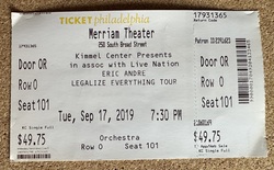 Ticket stub, tags: Ticket - Eric Andre / Sarah Squirm on Sep 17, 2019 [636-small]