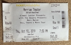 Ticket stub, tags: Ticket - Marc Maron on Oct 10, 2019 [637-small]
