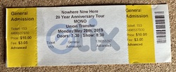Ticket stub, tags: Ticket - Mono / Emma Ruth Rundle on May 20, 2019 [648-small]