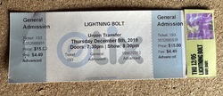 Ticket stub, tags: Ticket - Lightning Bolt / Baby, Baby on Dec 5, 2019 [649-small]
