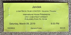 Ticket stub, tags: Ticket - Jandek on Mar 9, 2019 [654-small]