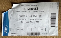 Ticket stub, tags: Ticket - The Strokes / Angel Olsen / Promiseland / Seaton Smith on Aug 19, 2023 [657-small]
