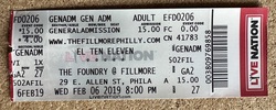 Ticket stub, tags: Ticket - El Ten Eleven / Good Fuck on Feb 6, 2019 [658-small]