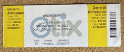 Ticket stub, tags: Ticket - Wednesday / All Dogs / Tenci on Jun 17, 2023 [695-small]